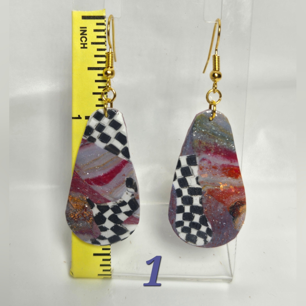 153154155- Vibrant Checkered Drop Earrings 15$